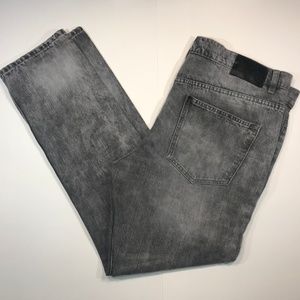 Kayden K Men's Gray Acid Wash/Faded Jeans